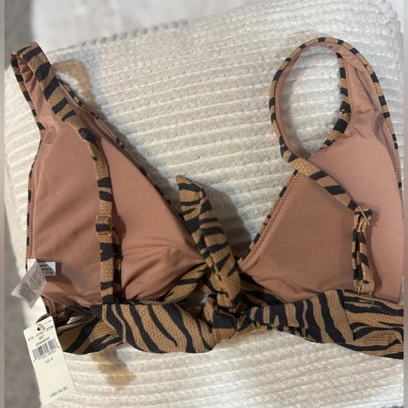 NWT Aerie Tiger Print Bikini Top - Size Small - Picture 4 of 7
